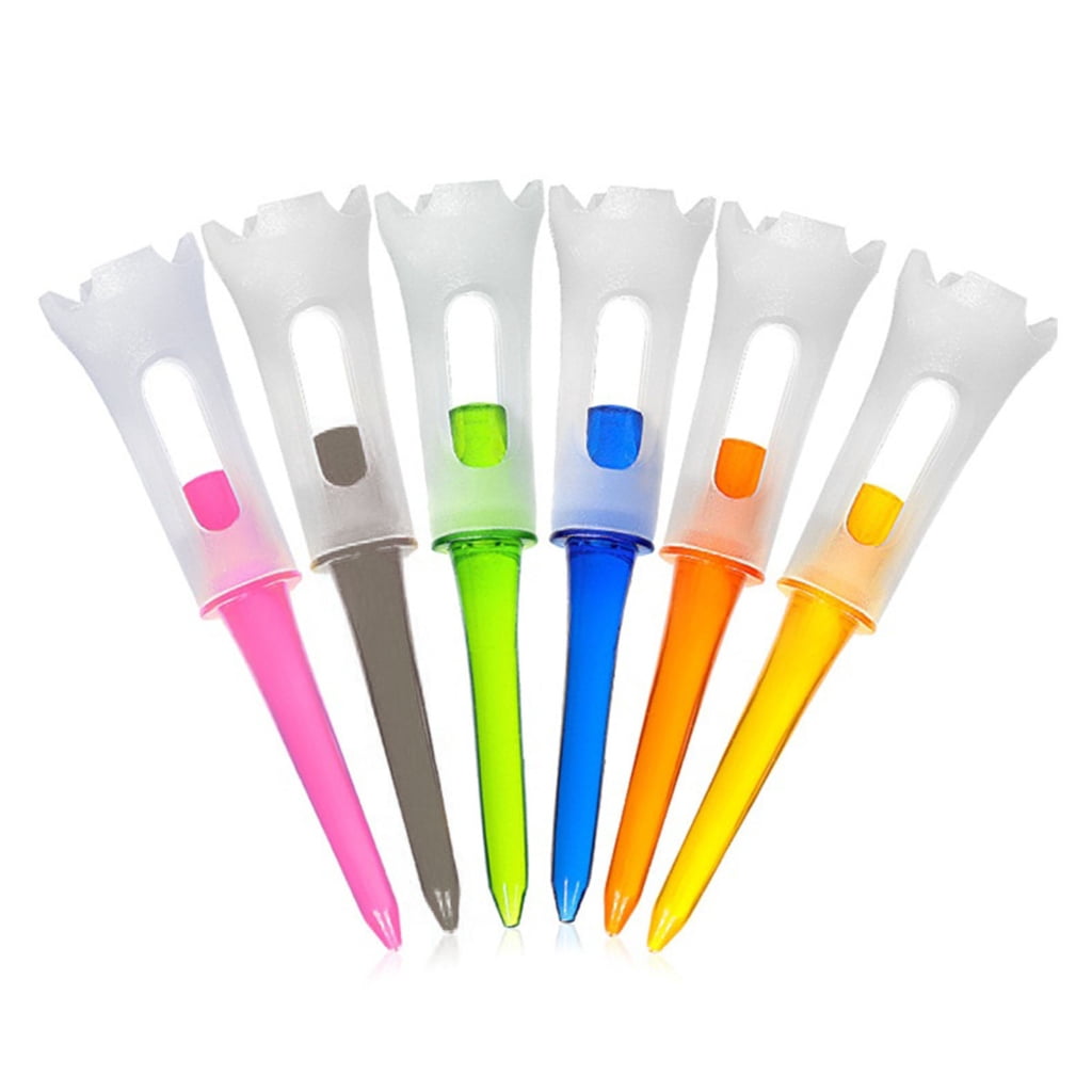 Oasiva 50Pcs/set Golfs Tees for Golfs Driver Training, Plastic Golfs Tees Low Resistance More Distance Consistent Height Tees