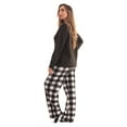 thumbnail image 2 of Just Love Ultra-Soft Womens Pajama Pant Set with Nightgown & Matching Socks  Luxurious Sleepwear (Buffalo Plaid White Black, 2X), 2 of 6