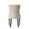 thumbnail image 4 of Acme Farren Fabric Tufted Nail-Head Trim Side Chair in Beige and Espresso Indoor Dining Chairs, 4 of 5