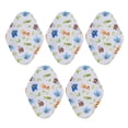 thumbnail image 2 of 5 Pieces Reusable Sanitary Pads for Women Water Absorption Washable Cloth Menstrual Napkin 18x25cm M Size B18, 2 of 5