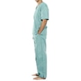 thumbnail image 2 of Unisex Scrub Sets / Medical Scrubs (V-Neck) (Teal, Small), 2 of 3