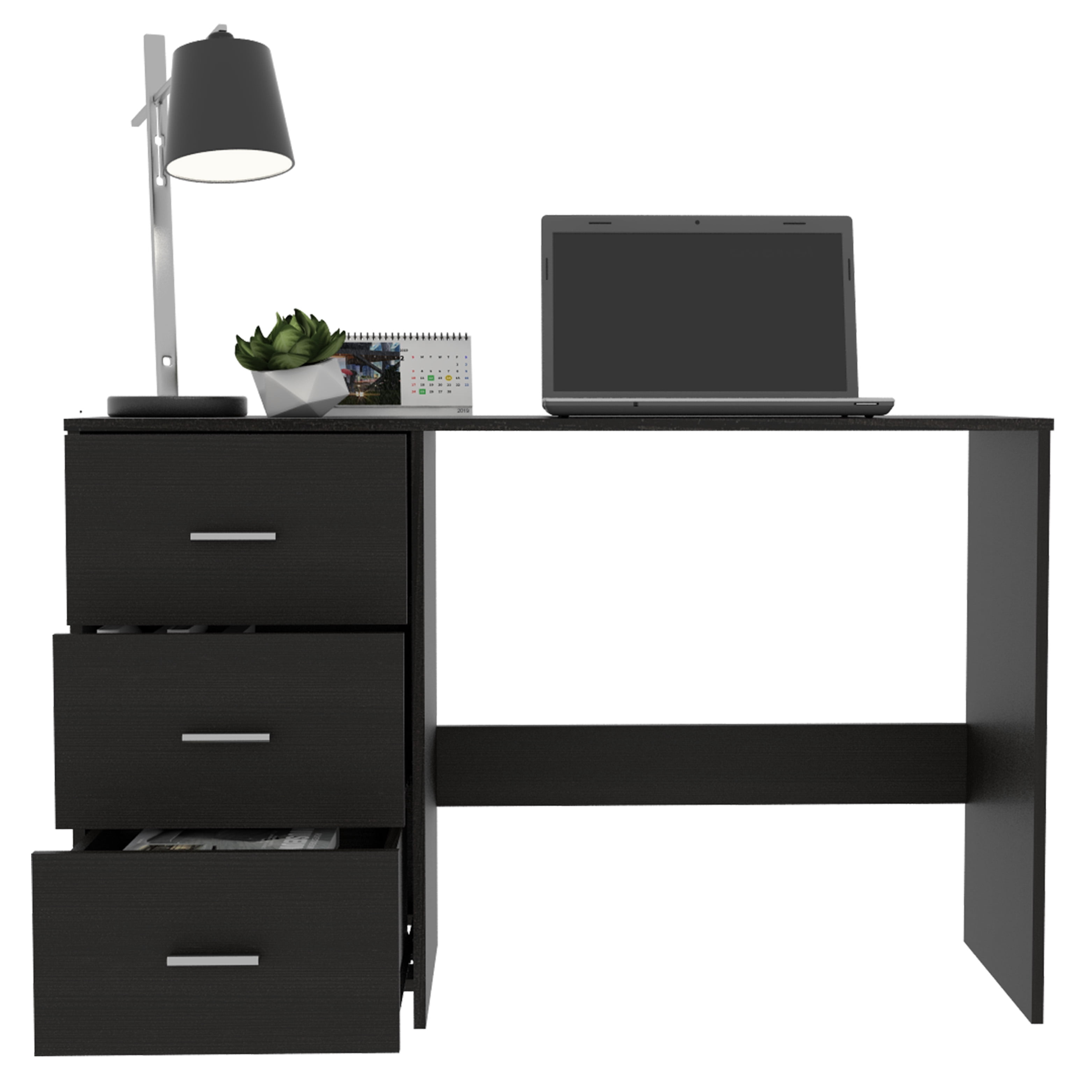 Astoutdoor Classic 3 Drawers Writing Desk - Black