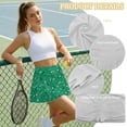 thumbnail image 6 of Xoenoiee Green Golf Club Print Women Golf Skirt Pleated Lightweight Tennis Skort with Pockets Shorts Lightweight Exercise Skirts Plus Size, Size M, 6 of 7