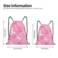 thumbnail image 5 of Yiaed Breast Cancer Awareness (3) Print Drawstring Bags Drawstring Backpack Bulk String Back Pack Gym Sport Bag-Small, 5 of 5