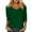 Green, variant on Daznico Womens Tops - Women's Casual Solid Color Crew Neck Low Cut 3/4 Sleeve T Shirt Top - Shirts for Women,Color:Army Green,Size:XXL