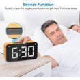 thumbnail image 4 of Shxx Digital Alarm Clock, 6 Led Screen Display, Wood Grain, 6 Brightness, Snooze, 12/24h, Easy Digital Clock European Regulations Xqsz1038, 4 of 4