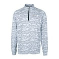 thumbnail image 2 of Men's Cutter & Buck Charcoal Los Angeles Chargers Big & Tall Traverse Eco Camo Tri-Blend DryTec Quarter-Zip Jacket, 2 of 3