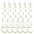 SUSUchens 6Pcs Spiral Pendant Party Streamers Hanging Plastic Streamer