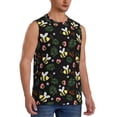 thumbnail image 2 of Pofeuu Bees Print Men's Muscle T-Shirt, Sleeveless, Muscle Tank, Classic Muscle Tee Top For Men Casual Sleeveless Muscle T-Shirt Trendy Clothes-Medium, 2 of 7