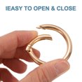 thumbnail image 4 of Uxcell 8pcs Spring O Ring Clip, Metal Spring Clasp Key Ring, 18mm Snap Buckle Accessories for DIY Crafts, Gold, 4 of 7