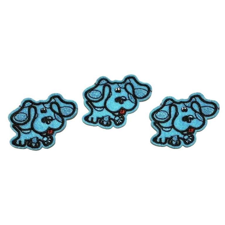 Blues Clues Dog 2.25 Inches Wide Embroidered Iron On Patch Set of