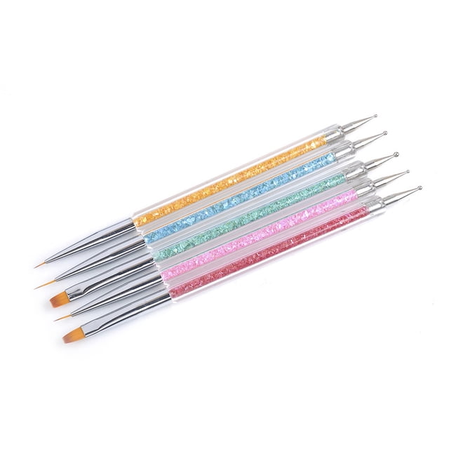 Stylo à Ongles Double Embout Brosses de Manucure Outil de Pointillage