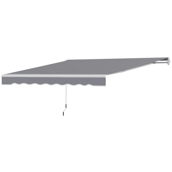 CoSoTower 8' x 7' Retractable Awning, Patio Awnings, Sunshade Shelter with 280 g/m² UV & Water-Resistant Fabric, Dark Grey