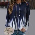 thumbnail image 4 of Sudaderas Mujer Gibobby Invierno y Navidad Suéter suelto casual con capucha y cuello redondo Azul XXL, 4 of 5