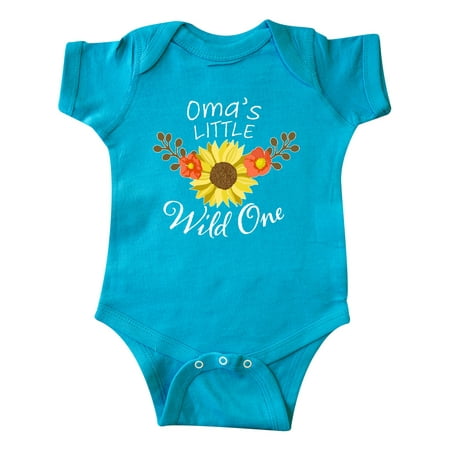 

Inktastic Oma s Little Wild One with Beautiful Sunflower Gift Baby Boy or Baby Girl Bodysuit