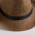 thumbnail image 4 of Sombrero Enrollable Plegable De Paja Para Hombre Y Mujer, Protector Solar De Verano, Sombrero De Jazz Transpirable, Gorra Para El Sol Al Aire Libre, Gorra De Paja De Papyrus Para Pesca sonducket AP007985-02, 4 of 6