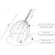 thumbnail image 2 of Masajeador de cabeza y rascador de espalda Mejorado con 20 garras Rascador con varilla extensible Rascador de espalda metálico telescópico para cabeza y espalda Incluye masajeadores de dedos Ormromra MZQ-1221, 2 of 5