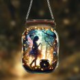 thumbnail image 4 of Wishing Bottle under $5! Xqxayjr Wishing Bottle Outdoor Decoration, Hanging Pendant with Psychedelic Design, Window Hanging Ornament for Garden and Patio, Colorful Sun Catcher for Outdoor Decor, 4 of 5