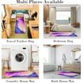 thumbnail image 6 of 2 Pieces Kitchen Rugs, Abstract Anti Fatigue Non Slip Foam Cushioned Light Pink Purple Art Painting Comfort Indoor Floor Mat Runner Rug Set for Laundry Office Sink Bathroom (17"X48"+17"X24"), 6 of 6