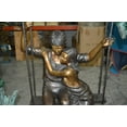 thumbnail image 3 of Nifao Lovers on a Swing Bronze Statue – Outdoor Garden Decor Sculpture, 48"L x 32"W x 64"H, 3 of 11