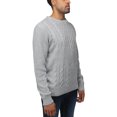 thumbnail image 3 of X RAY JEANS Mens Crewneck Mixed Texture Sweater, Light Grey, M, 3 of 5