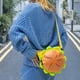 thumbnail image 1 of Bolso de hombro de hamburguesa con queso de nylon con 2 bolsillos Organizador con cremallera Bolso de cuerpo cruzado de hamburguesa de moda casual Fernando Bolsa de hamburguesa con queso, 1 of 8