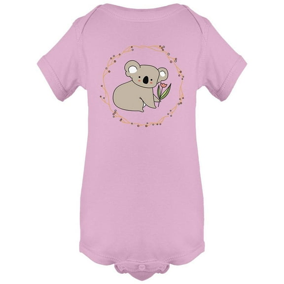 Cute Koala Taking A Flower Bodysuit Infant -Image by Shutterstock,  24 Months