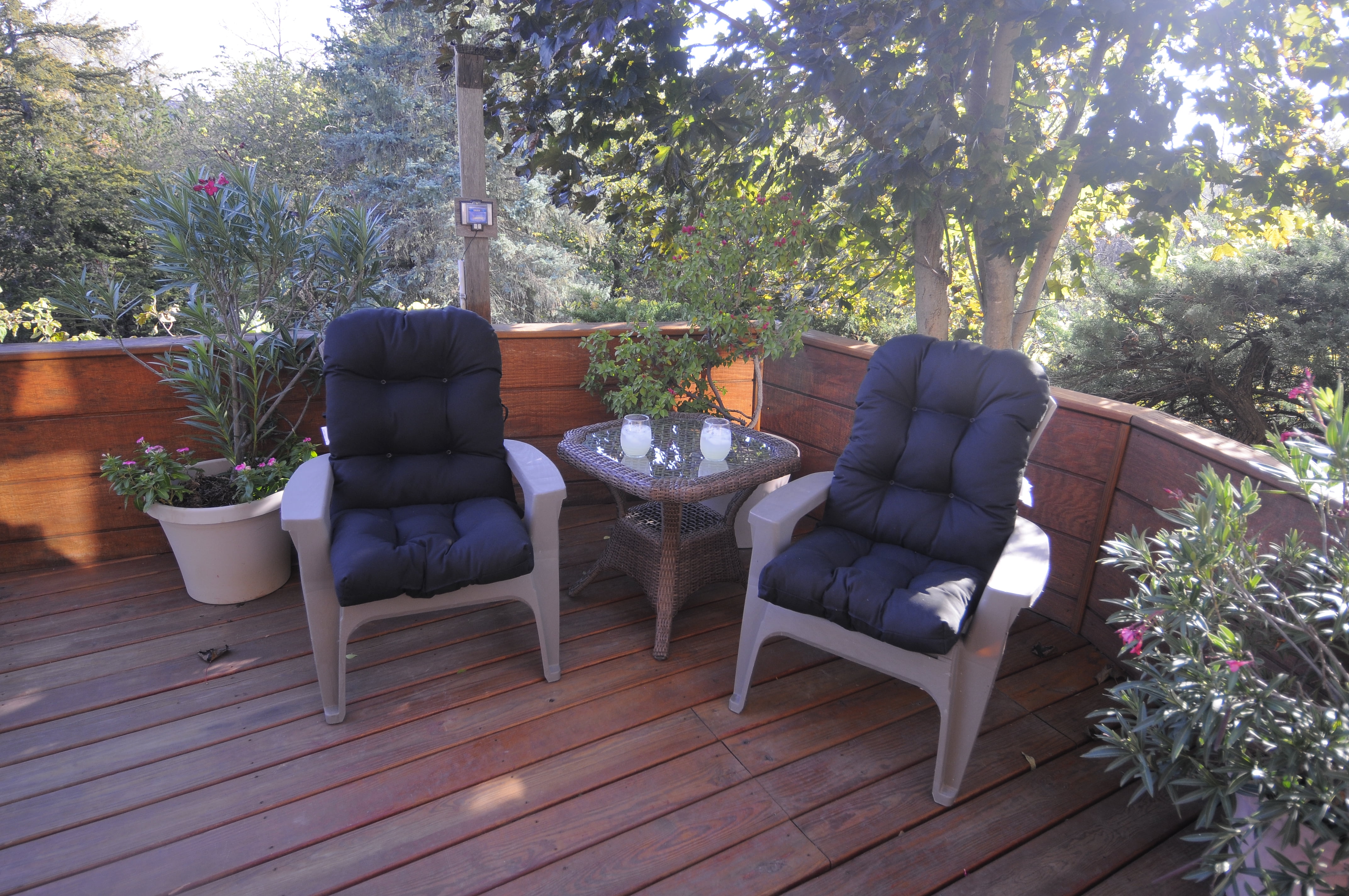 Black Indoor / Outdoor Adirondack Cushion Patio Chair Cushion
