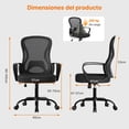 thumbnail image 2 of Zocalo Silla Ergonómica de Oficina y Gamer Giratoria 360°, con Altura Regulable, Respaldo Reclinable, Soporte Lumbar y Tapizado de Malla Transpirable, Uso para Oficina y Hogar, 2 of 7