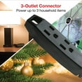 thumbnail image 5 of Clear Power (2-Pack) 16/3 SPT-2 10 ft Indoor Extension Cord, Flat Plug 3-Outlet, CP10048X2, 5 of 7