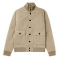 thumbnail image 4 of Fgnfyis Mens Winter Coat Autumn Winter Pocket Short Ribbed Panel Design Long Sleeve Stand Collar Jacket Jackets for Men Khaki XXL, 4 of 6