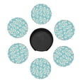 thumbnail image 2 of LNWH Non-Slip Decorative Drink Coasters, Funny Symbol Hands Eyes Pattern Drink Mats with Holder, 6Pcs, 2 of 8