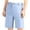 Light Blue, variant on Zylarhe Boys' Pants Girls Adjustable Waist Stretch Flat Front Shorts for School Uniforms Casual Khaki 13-14 Years