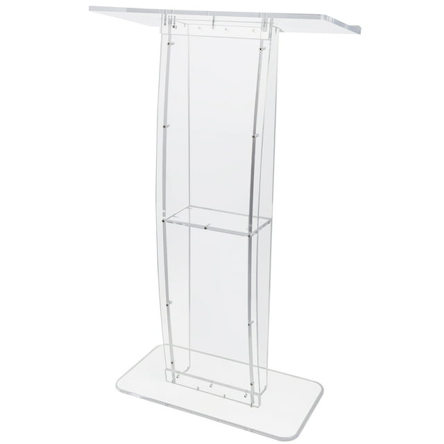 KFFKFF Levier Transparent, Support de Levier Transparent de 47 Pouces avec Grand Espace de Lecture et Support de Rangement, Supports de Sermons Transparents Verticaux en Acrylique pour Espace de Travail d'Institution Religieuse et d'Institut Éducatif