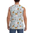thumbnail image 4 of Lsque Carrot Rabbit Print Men's Cotton Blend Sleeveless Muscle Shirts (S-3XL)- Moisture Wicking, Odor Protection, UPF 30+,Large, 4 of 8