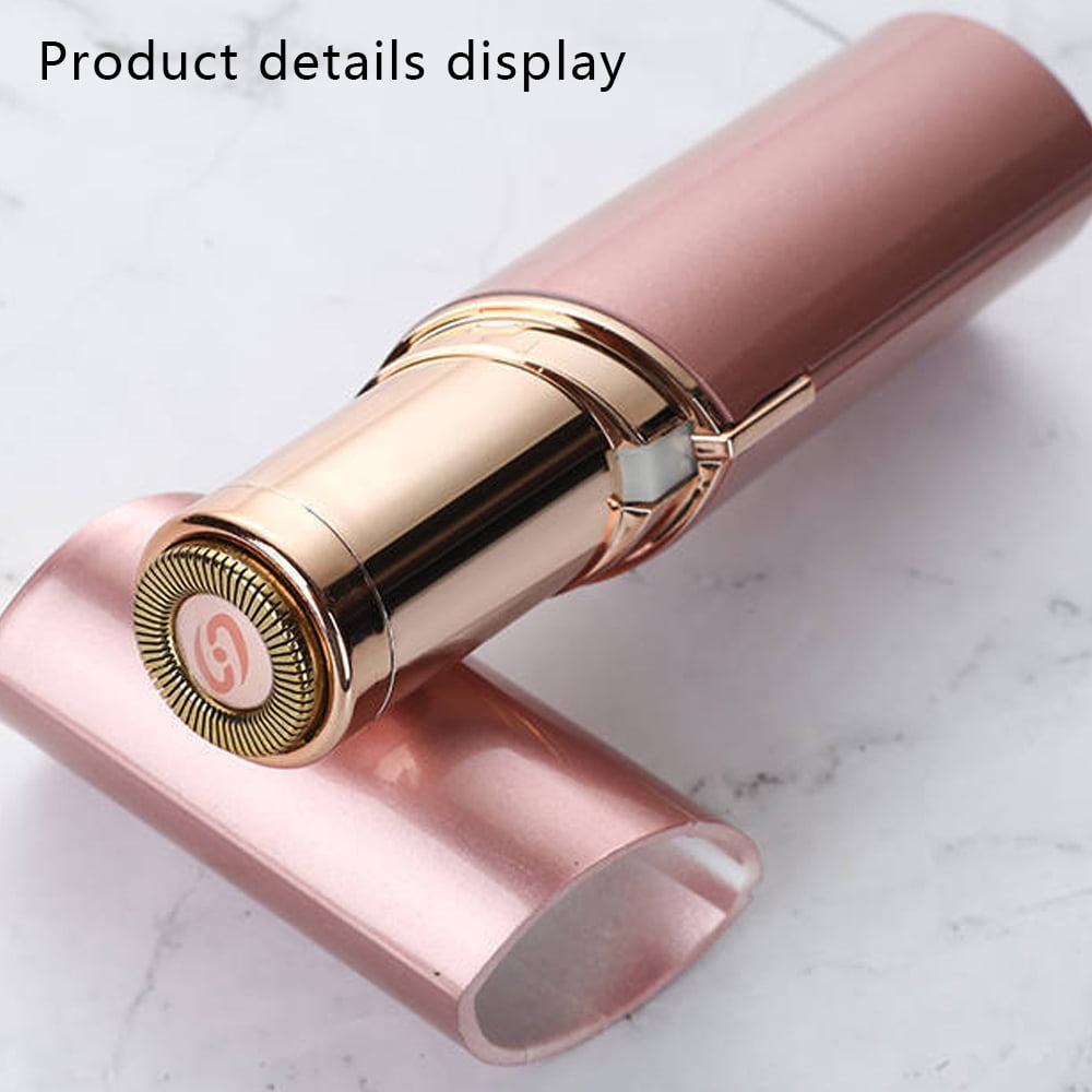 Flawless Facial Hair Remover for Women, Blush/Rose Gold Electric Face Razor for Women for Instant and Painless Hair Removal,Rose gold,A62