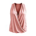 thumbnail image 7 of YYDGH Women's Halter Wrap Front Tank Top Cotton Linen Sleeveless Loose Fit Casual Blouse Cowl Neck Summer Going Out Tank Top Streetwear, 7 of 7