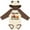 Natural & Brown w Ears, variant on Inktastic Farming Cute Boy Loves Tractors Boys Long Sleeve Baby Bodysuit