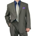 thumbnail image 4 of Stylish 2pc. Men's Regular Fit Dress Suit with 1 Free Pair of Socks - Charcoal Gray 64R, 4 of 6