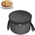 thumbnail image 2 of 1 Set Round Pie Carrier 11 X 7 Inch with Dish Tray ，Pie Carrier with Lid And Handle，Pie Carrier for 2 Pies，Reusable Pie Carriers for Transport (Black), 2 of 6