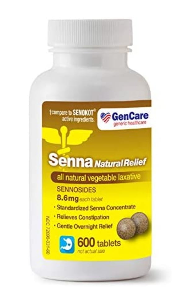 Senna Laxative 600 Tablets by GenCare Senna 8.6mg Tablets with