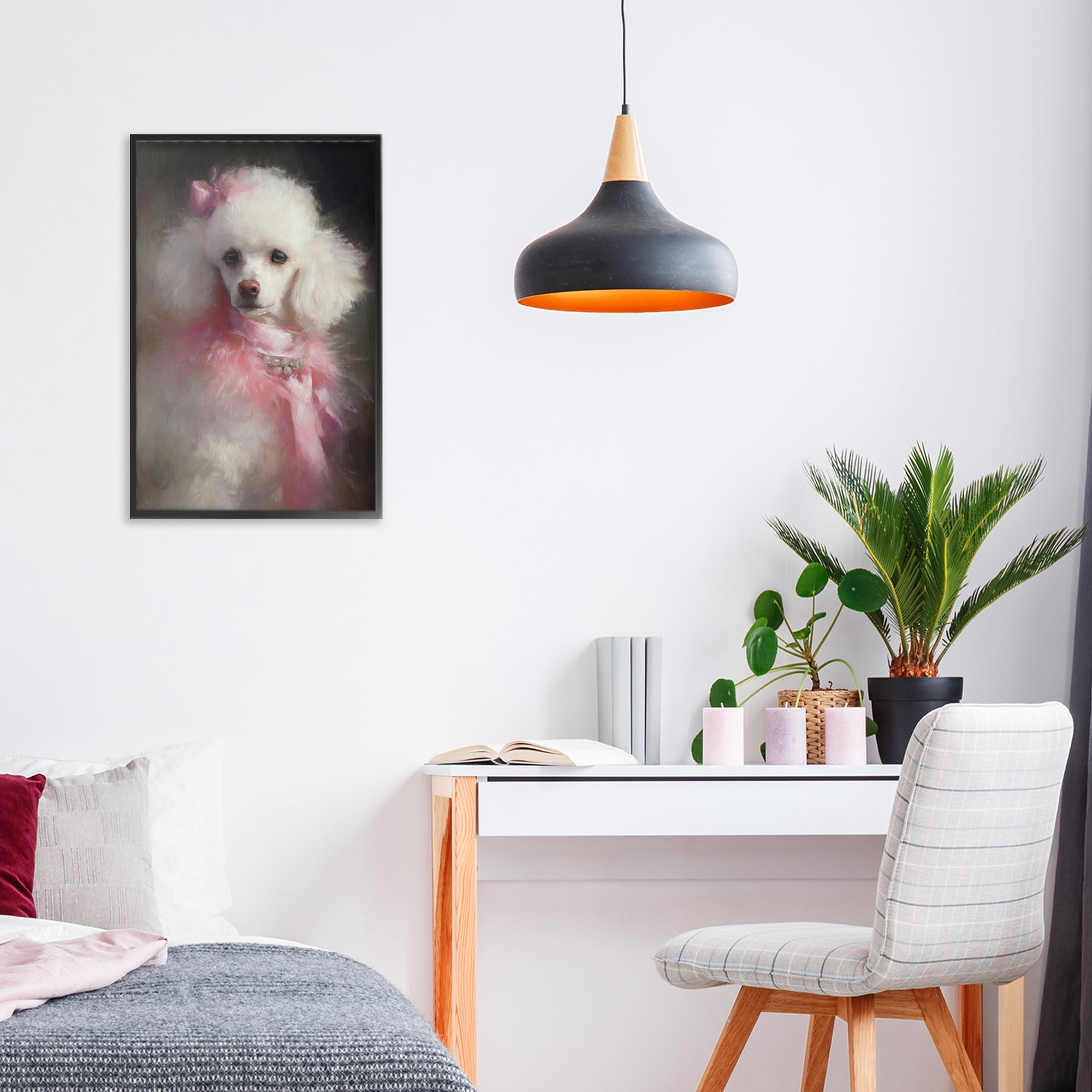 Stupell Industries Just A Girl Who Loves Pink Black Framed Giclee Art, design by Tina LeCour