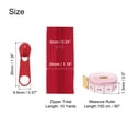 thumbnail image 2 of Uxcell #5 10 Yards Bulk Nylon Coil Zipper by the Yards with 20 Pcs Zipper Sliders and Ruler for Sewing Bright Red, 2 of 6