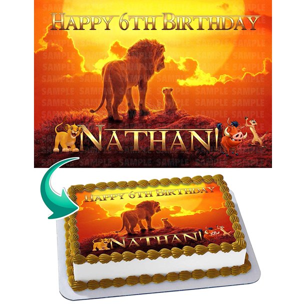The Lion King 19 Edible Cake Topper 11 7 X 17 5 Inches 1 2 Sheet Rectangular Walmart Com