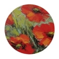 thumbnail image 2 of JEUXUS Garden Tablecloth, Round Tablecloth Oil-Proof Tablecloth Waterproof Polyester Oxford Fabric Table Cover for Dining Room and Party (Red Flower Retro Art Poppy Art Restaurant Table cover), 2 of 7