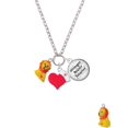 thumbnail image 2 of Delight Jewelry Resin Yellow Lion - Red Heart Nurse Strong Zoe Necklace, 2 of 4