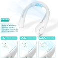 thumbnail image 4 of Neck Fan，Personal Neck Fan,Portable Neck Cooling Fan, Leafless，4000 mAn Battery Operated Wearable Personal Fan,Personal Cooling System Necklace,USB Rechargeable .3 Speeds, 4 of 7