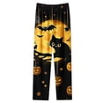 thumbnail image 4 of Miqool Women's Casual Pajama Pants Full Length Sleepwear Lounge Bottoms with Elastic Waist for Halloween S-5XL, 4 of 5
