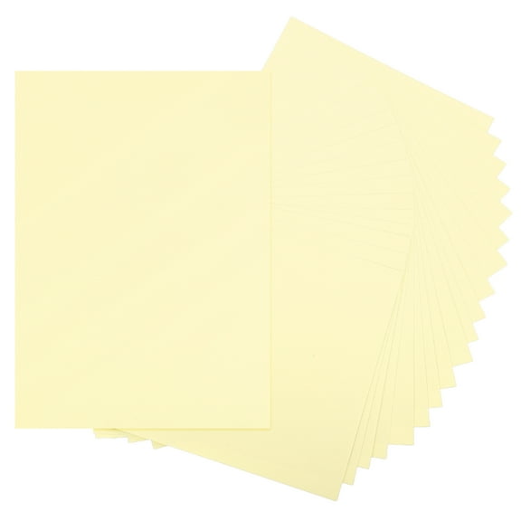 Uxcell 20 Sheets Light Yellow Cardstock Printer Paper 8.5" x 11" A4 Thick Paper Sheet 250gsm/170lb Bulk Card Stock for Printer DIY Scrapbook Menus Cards