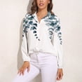 thumbnail image 3 of Watercolor Floral Long Sleeve Blouse Woman Streetwear Casual Shirts Summer Oversize Woman Streetwear Clothing Birthday Present, 3 of 7